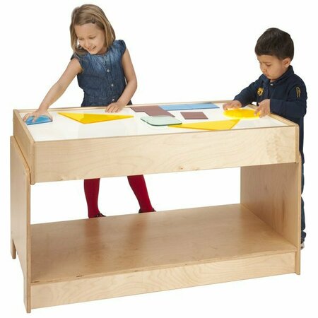 WHITNEY BROTHERS WB0742 43'' x 23'' x 24'' Rectangular Children's Wood Framed Large LED Light Box Table 9460742